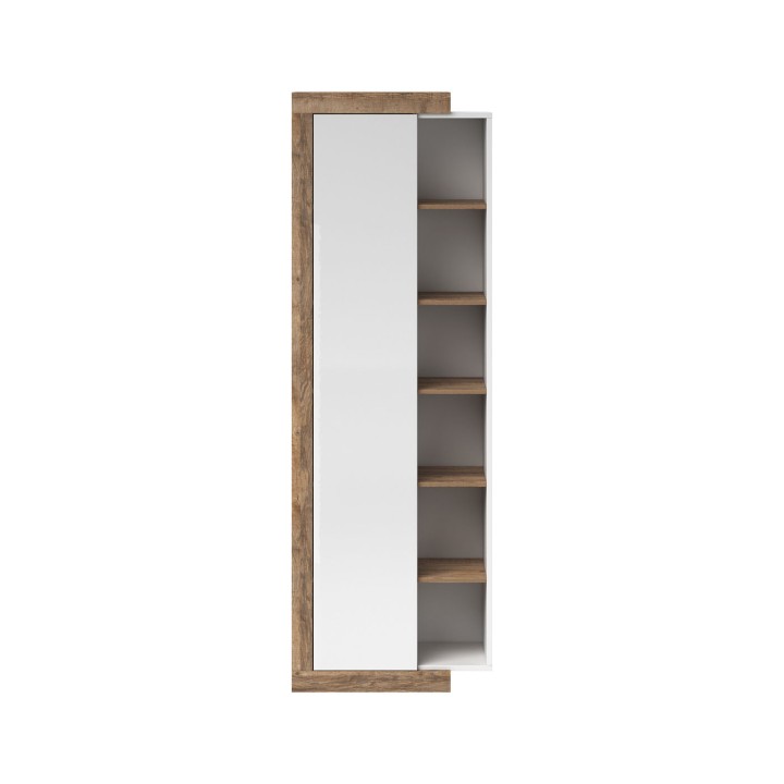 SINTRA Display Cabinet –  Oak & White Gloss - J&B Furniture