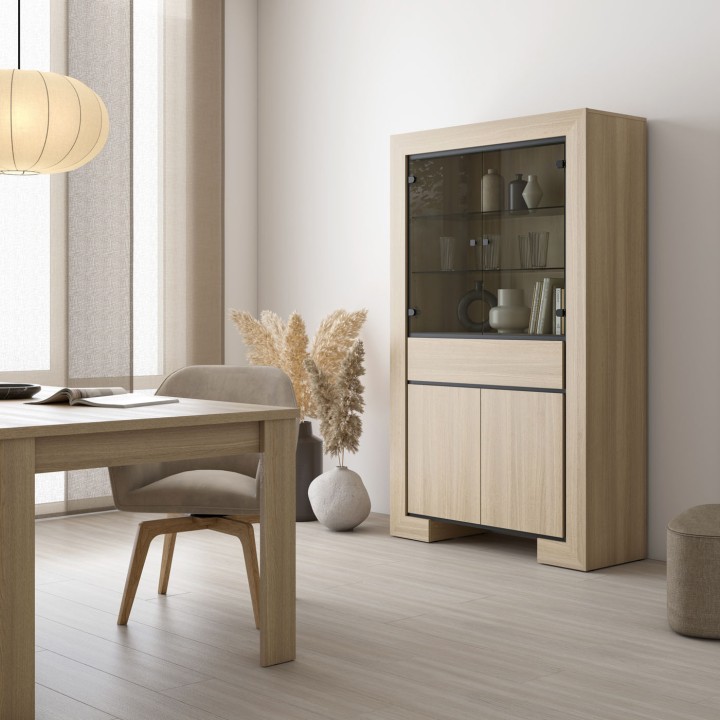 CUBA II Display Cabinet | Scandinavian Oak Display Unit