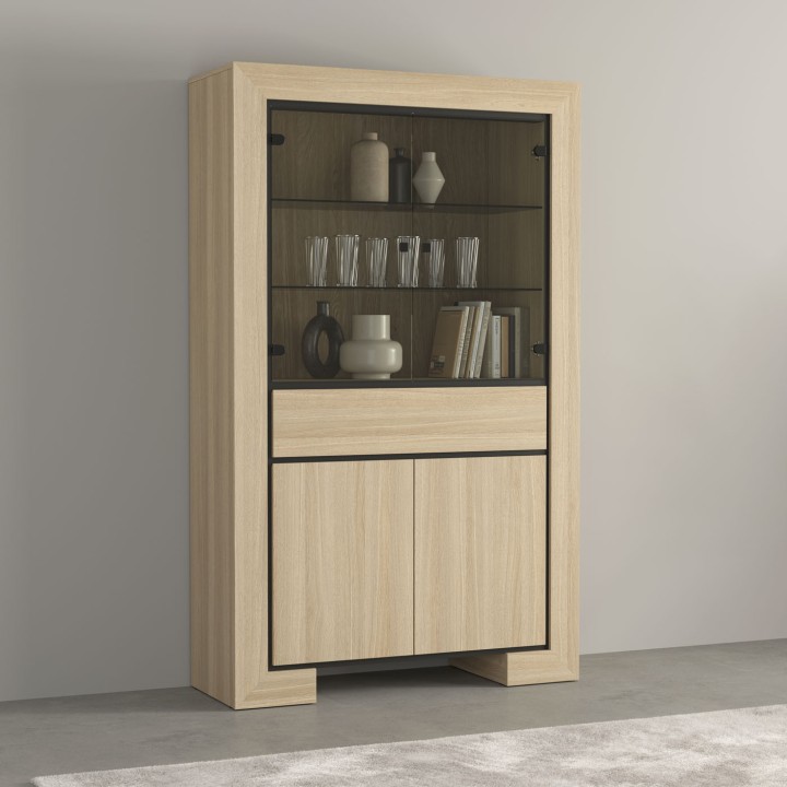 CUBA II Display Cabinet | Scandinavian Oak Display Unit