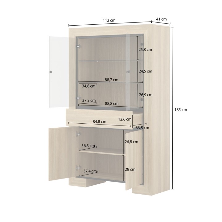 CUBA II Display Cabinet | Scandinavian Oak Display Unit