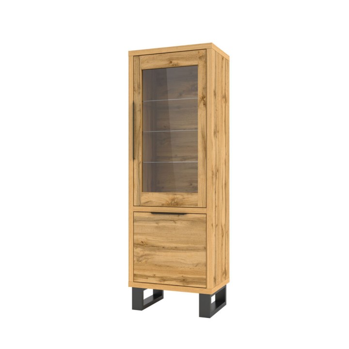 Halle Display Cabinet | Industrial Wotan Oak Unit