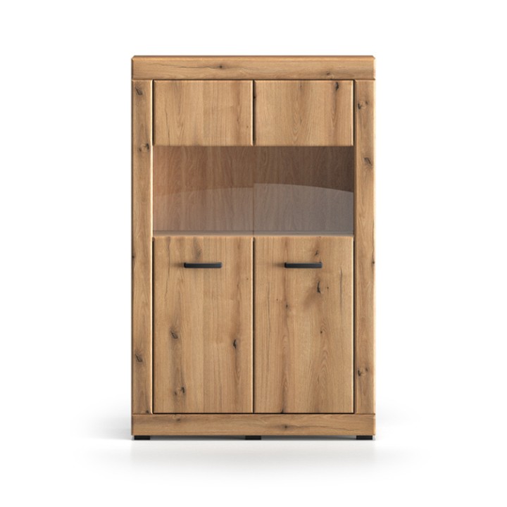 Traditional Oak Small Display Cabinet 144cm | J&B Furniture