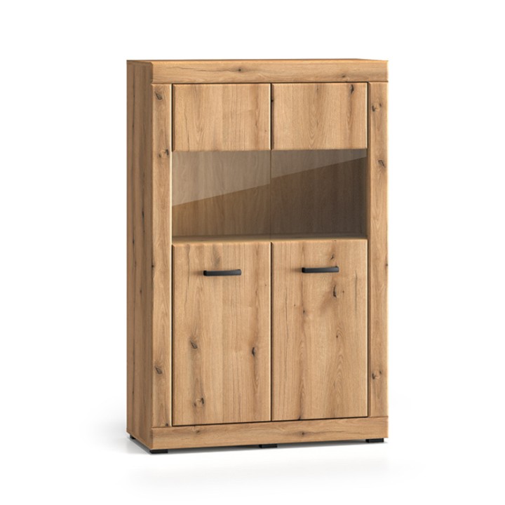 Traditional Oak Small Display Cabinet 144cm | J&B Furniture