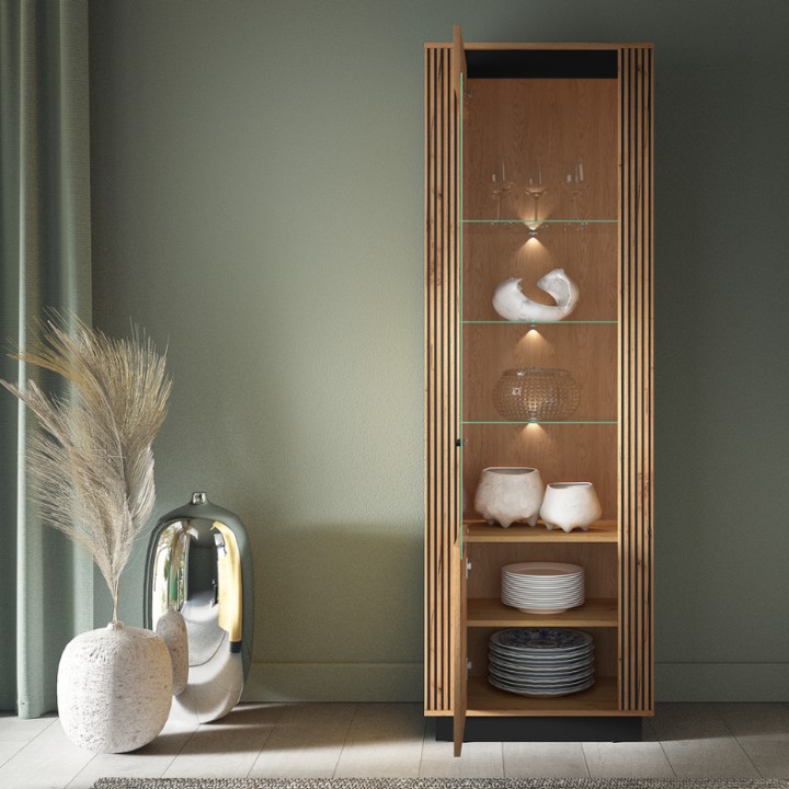 Modern Display Cabinet – Tall Display Unit 200cm