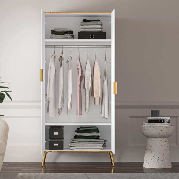VITERBO Wardrobe White Elegant & Minimalist