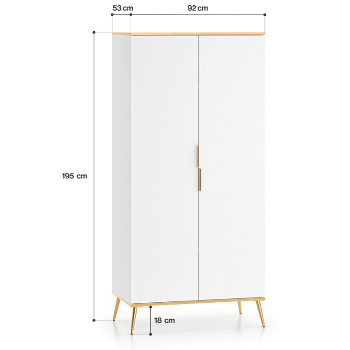 VITERBO Wardrobe White Elegant & Minimalist