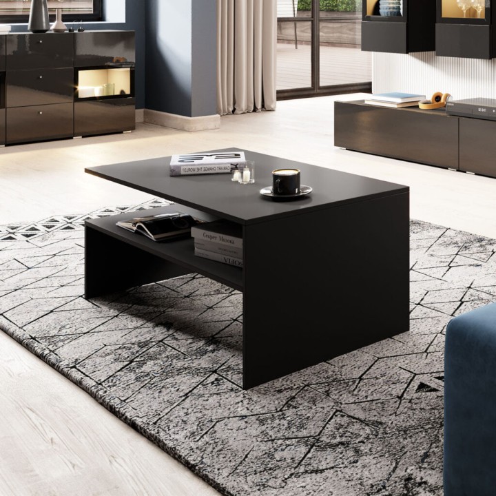 ATHENS Modern Black Coffee Table - J&B Furniture