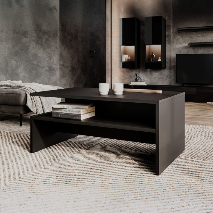 ATHENS Modern Black Coffee Table - J&B Furniture