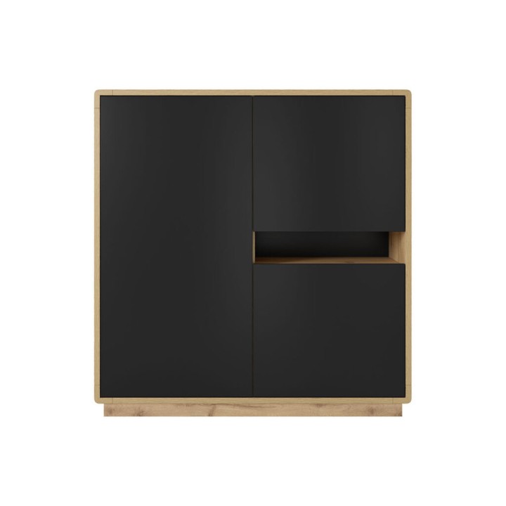 ASTON 3-Door Highboard – Modern Black Storage Unit