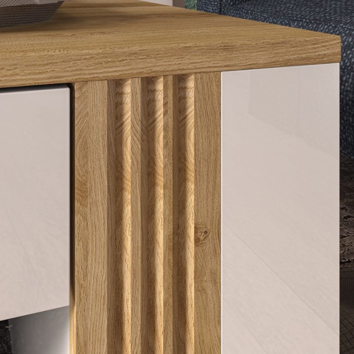 ORE Coffee Table – Modern Cashmere & Oak Style