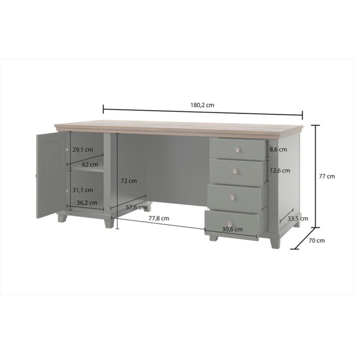EVA Computer Desk – Elegant Office Desk in Ireland