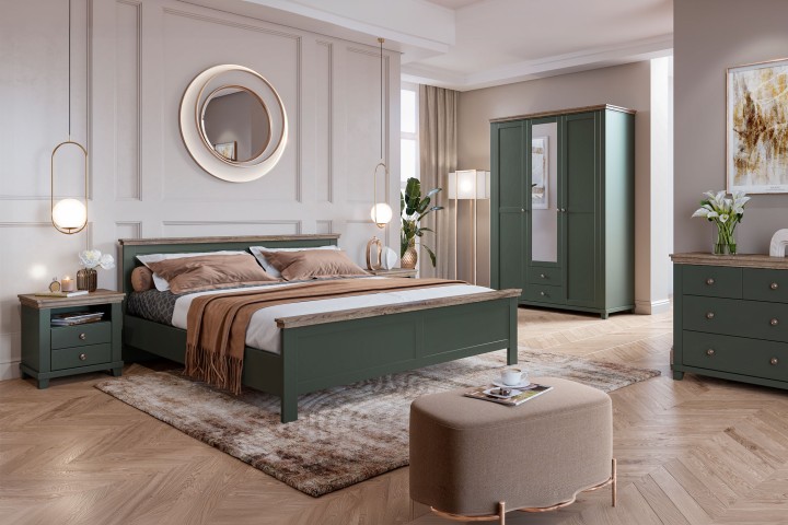 EVA Elegant Wardrobe with Mirror and 2 Drawer -J&B Furniture