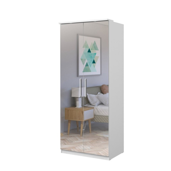 Optima wardrobe 2 Door With a Mirror - J&B Furniture