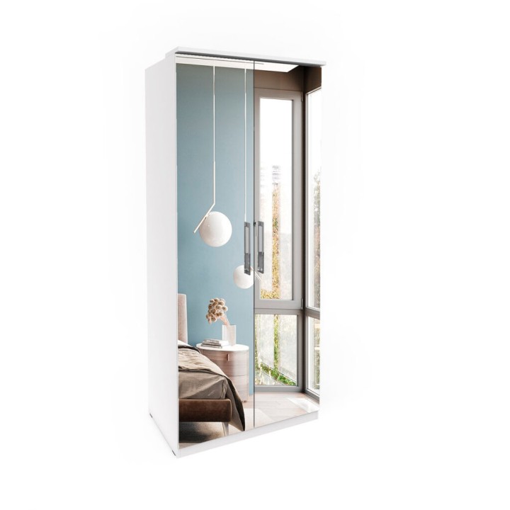 Optima wardrobe 2 Door With a Mirror - J&B Furniture