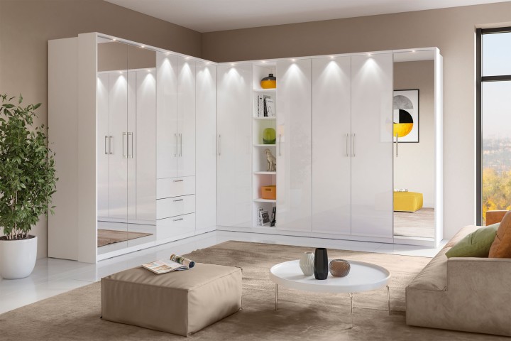Optima wardrobe 2 Door With a Mirror - J&B Furniture