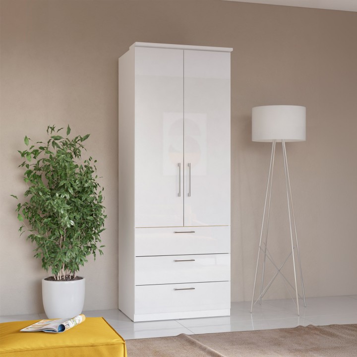 Optima 03 -  wardrobe  2 door 3 drawer - J&B Furniture
