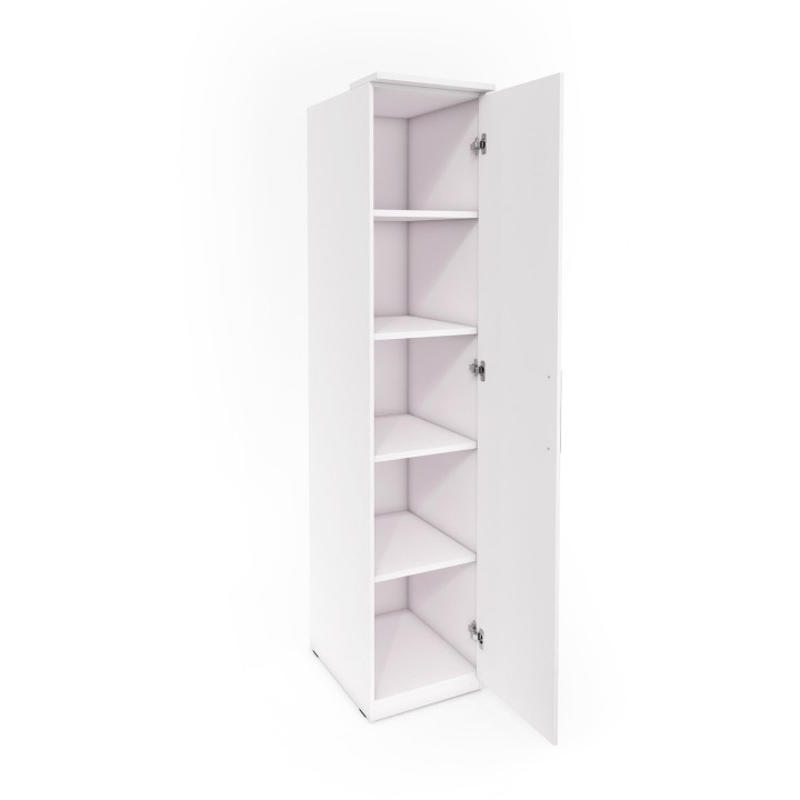 Optima 05 -   wardrobe 1 door L/R in White - J&B Furniture
