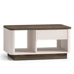 VILAVIO Modern Coffee Table – Cashmere & Oak Finish