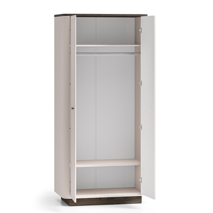 Small Wardrobe Modern Cashmere & Oak  - J&B Furniture