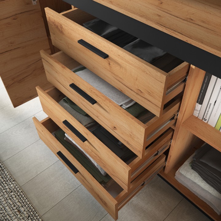 Urso Sideboard – Oak & Black Modern Sideboard