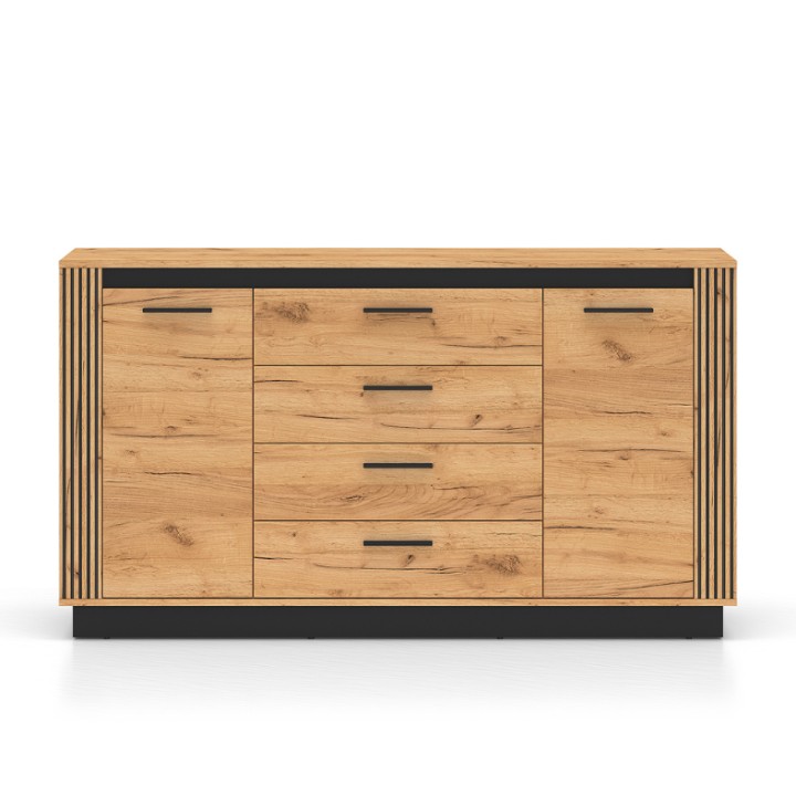 Urso Sideboard – Oak & Black Modern Sideboard