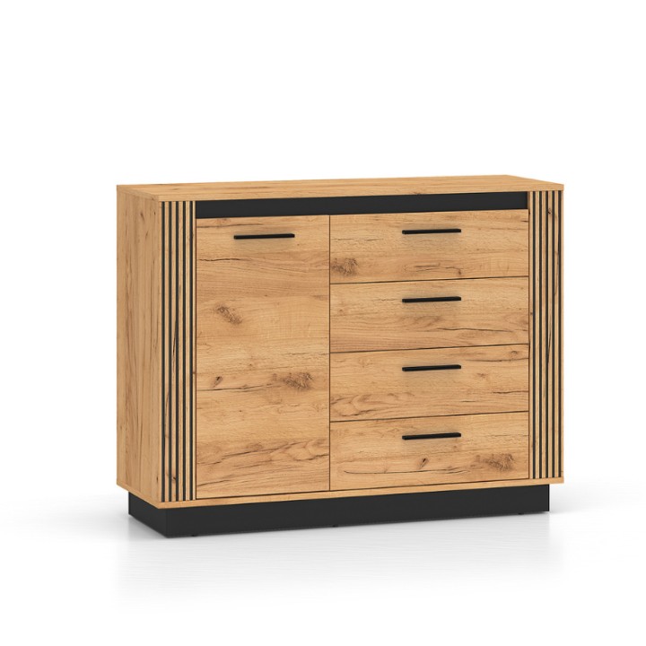 Urso Small Sideboard – Oak & Black Modern Sideboard