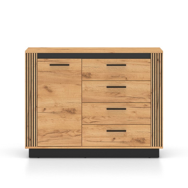 Urso Small Sideboard – Oak & Black Modern Sideboard