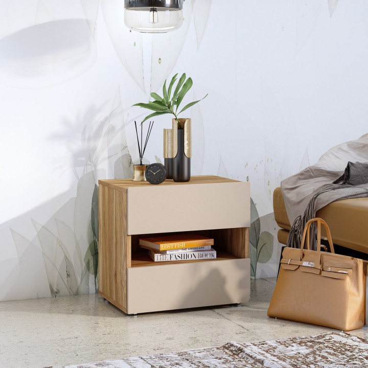 Impressio 2 drawer bedside table