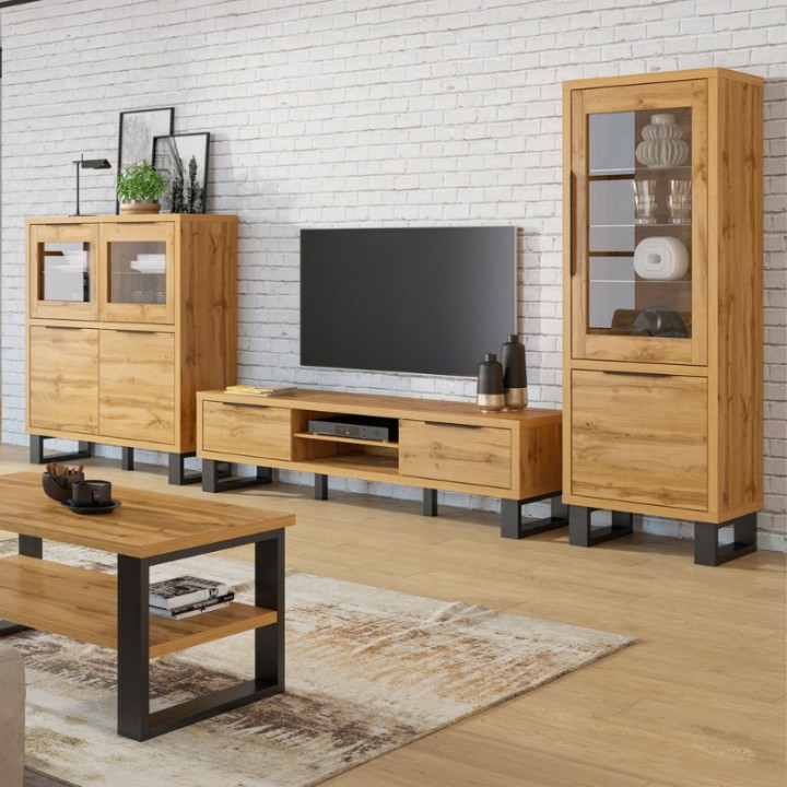 Halle Oak Sideboard –   2 Door 3 Drawer Unit - J&B Furniture