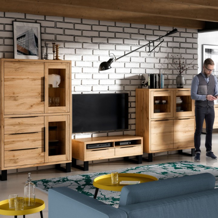 Halle Oak Sideboard –   2 Door 3 Drawer Unit - J&B Furniture