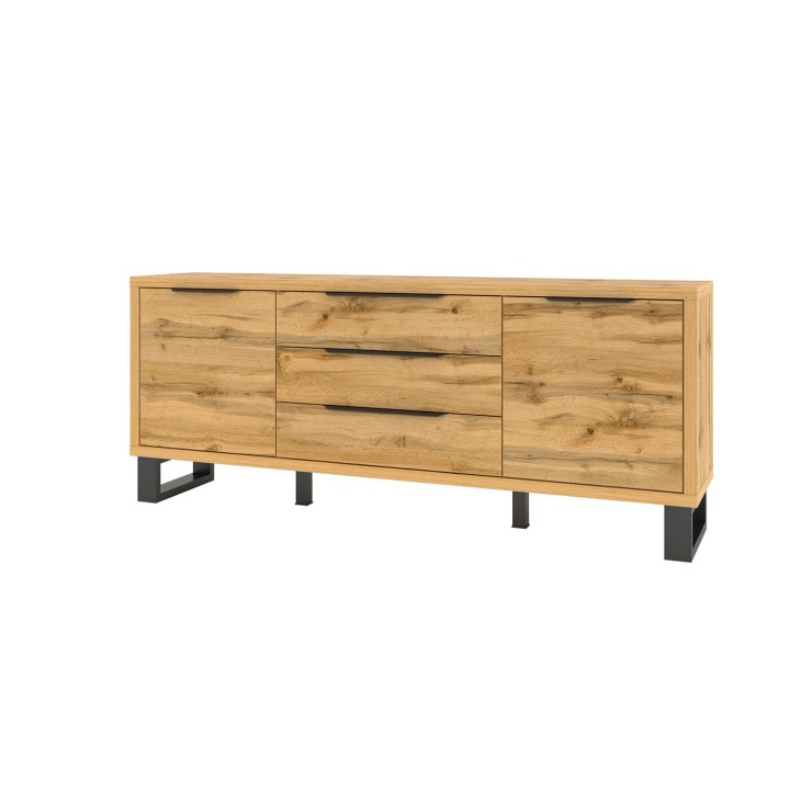 Halle Oak Sideboard –   2 Door 3 Drawer Unit - J&B Furniture
