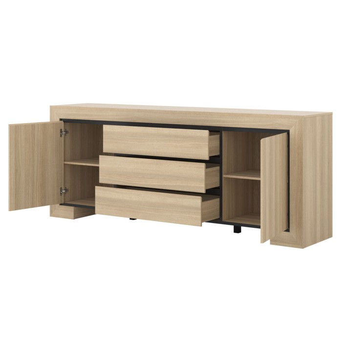 Cuba II Sideboard – Nordic Oak 2 Door 3 Drawer Design