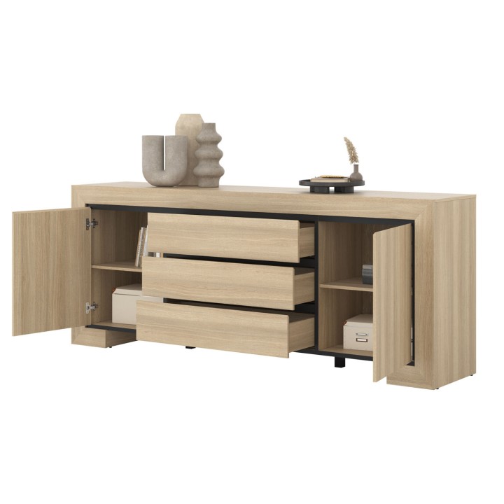 Cuba II Sideboard – Nordic Oak 2 Door 3 Drawer Design