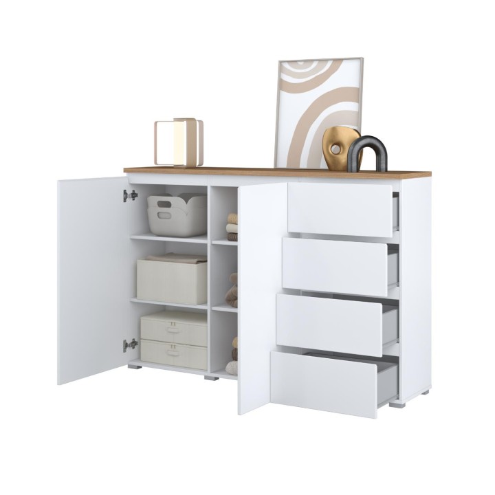 White Sideboard with Drawers – Modo Storage Unit | J&B
