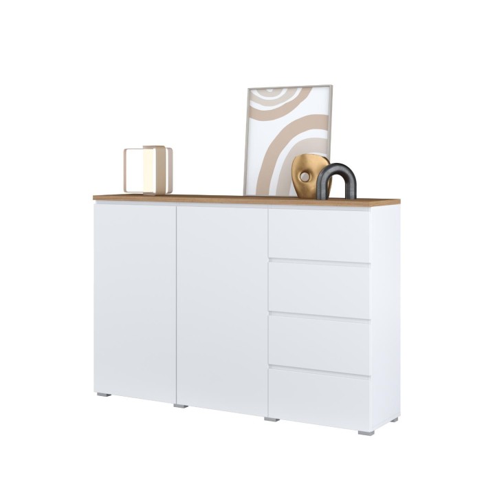 White Sideboard with Drawers – Modo Storage Unit | J&B