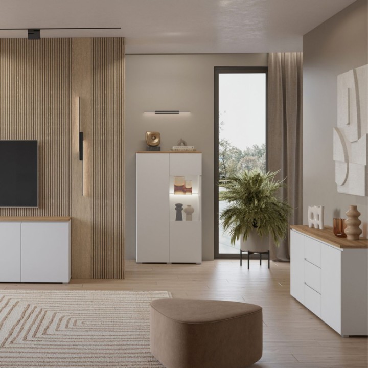 White Sideboard with Drawers – Modo Storage Unit | J&B
