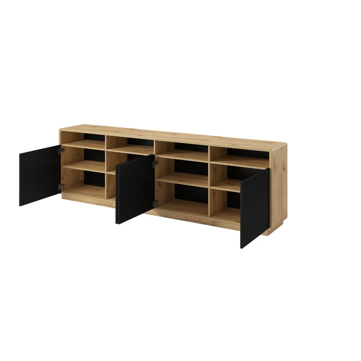 Black 4 Door Sideboard – Aston Modern Storage | J&B