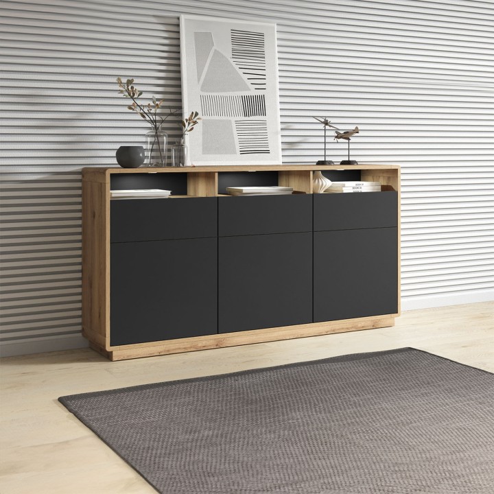 Black Sideboard with Drawers – Aston Modern Storage | J&B