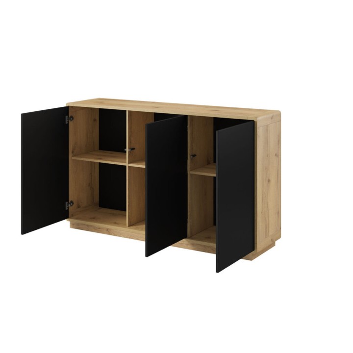 Black 3 Door Sideboard – Aston Modern Storage | J&B