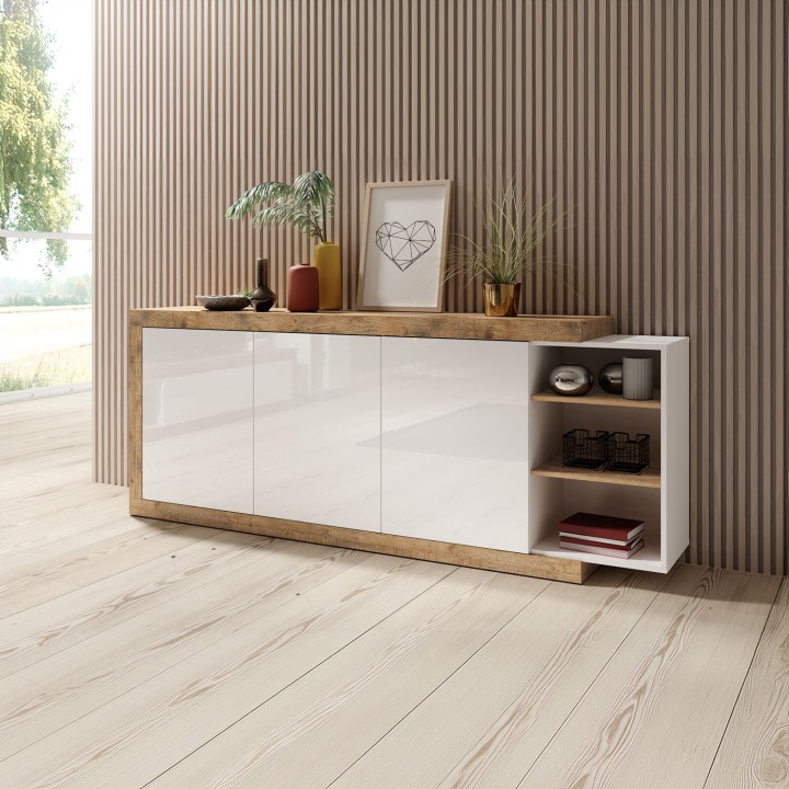 Sintra 220cm 3 Door Chest of Drawers | J&B Furniture