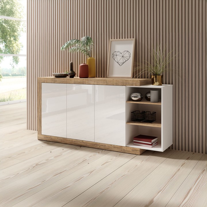 Sintra 180cm 3 Door Chest of Drawers | J&B Furniture