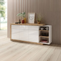 Sintra 3 Door Sideboard 180 cm in Samdal oak and white gloss
