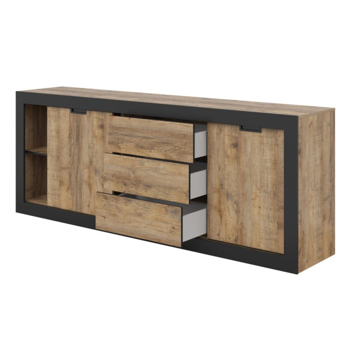 Loft Style Sideboard 220cm in Oak | J&B Furniture Limerick