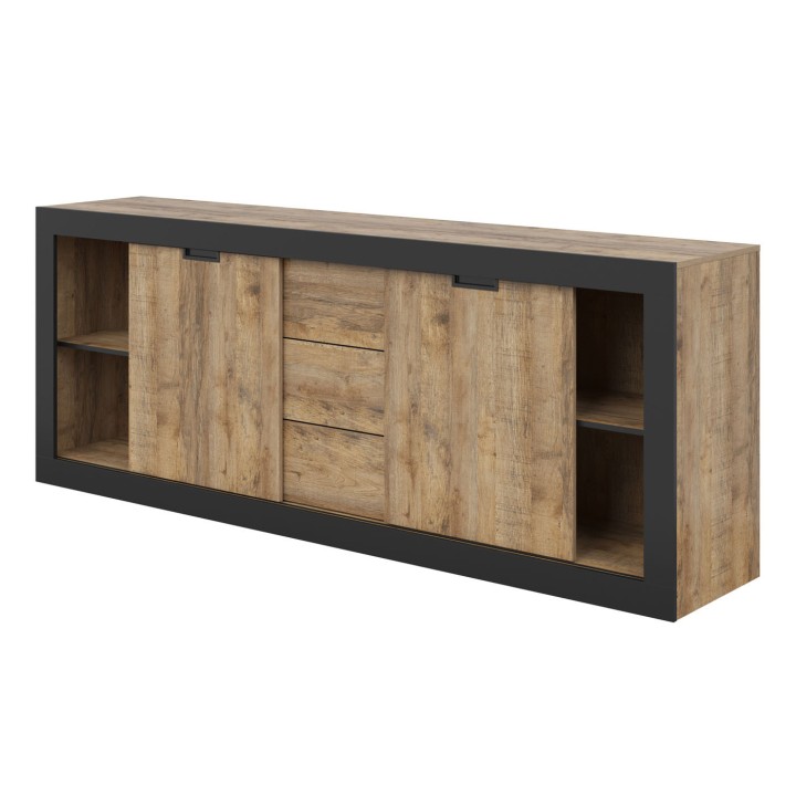 Loft Style Sideboard 220cm in Oak | J&B Furniture Limerick