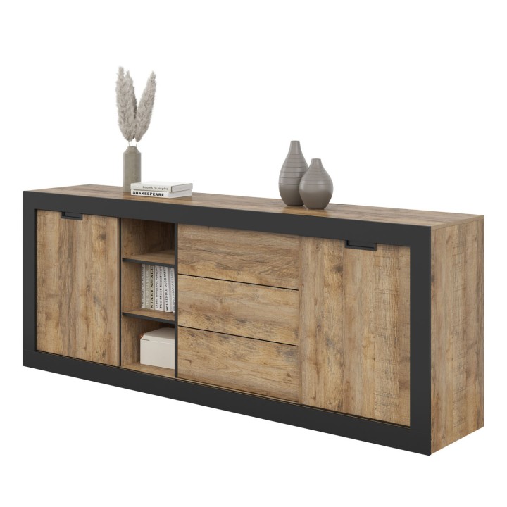 Loft Style Sideboard 220cm in Oak | J&B Furniture Limerick