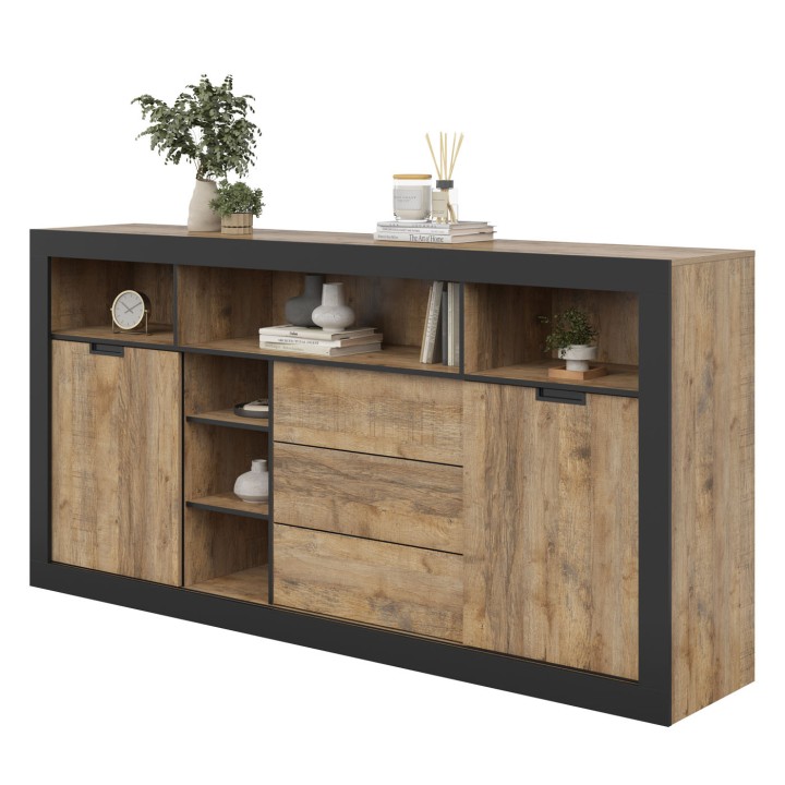 Tudor  Oak Sideboard 2 Door 3 Drawer