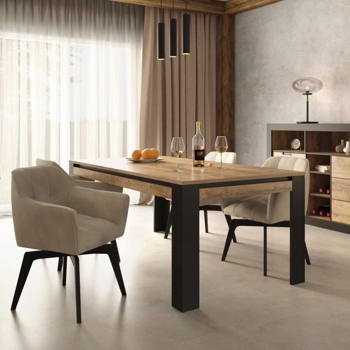 Tudor Oak Dining Table | Loft Style Dining Furniture Ireland