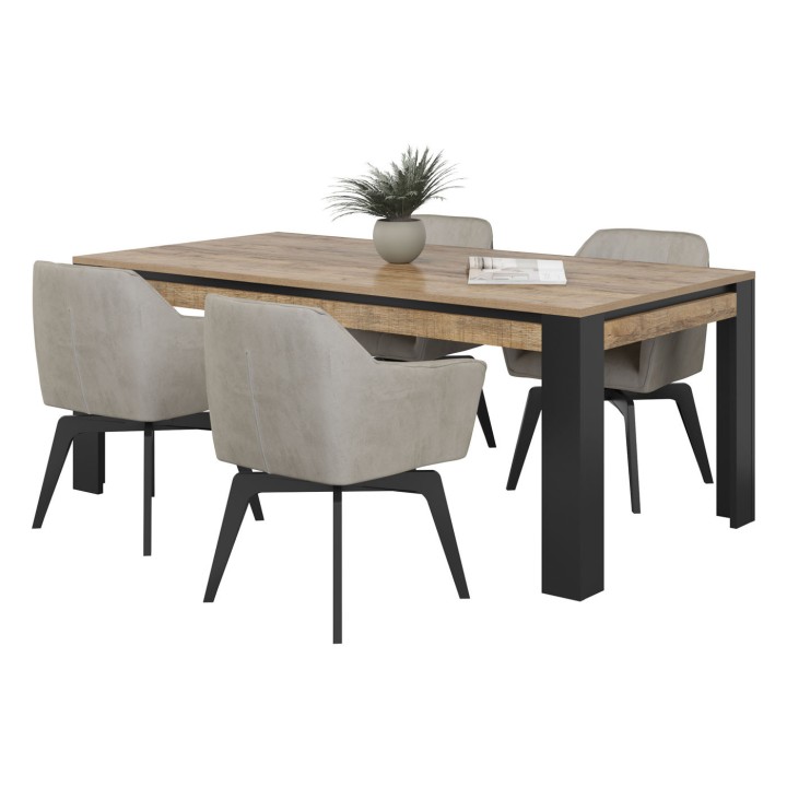 Tudor Oak Dining Table | Loft Style Dining Furniture Ireland