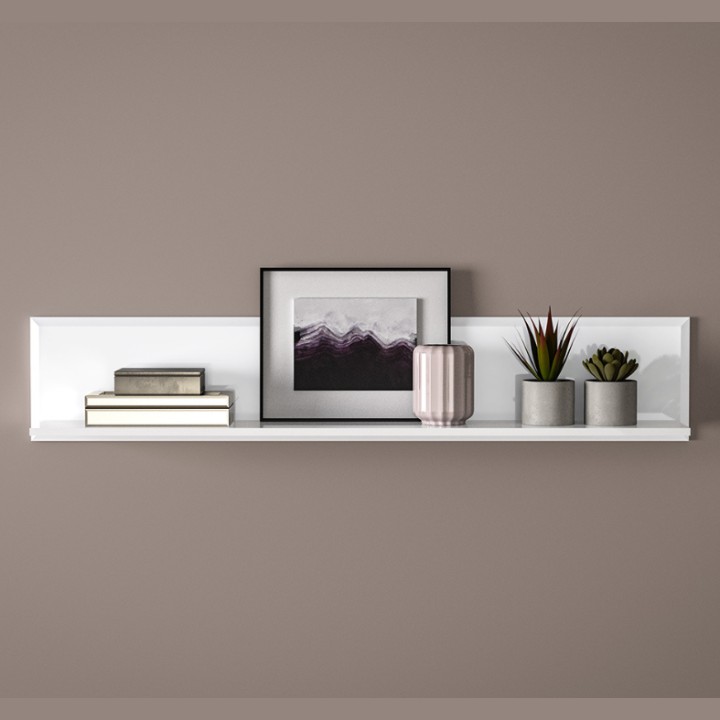 Floating Shelf Stylish White Gloss – J&B Furniture