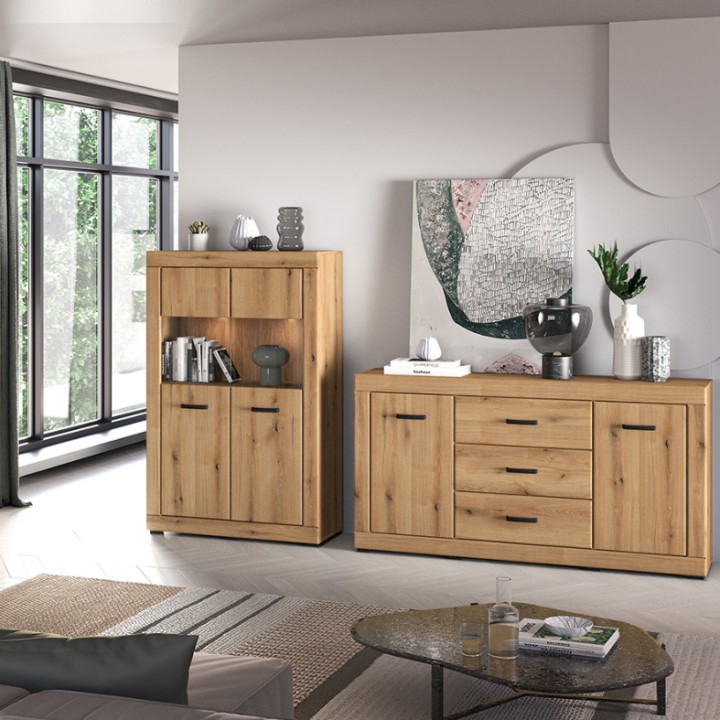 Small Sideboard  Traditional Style in Oak – J&B Furniture